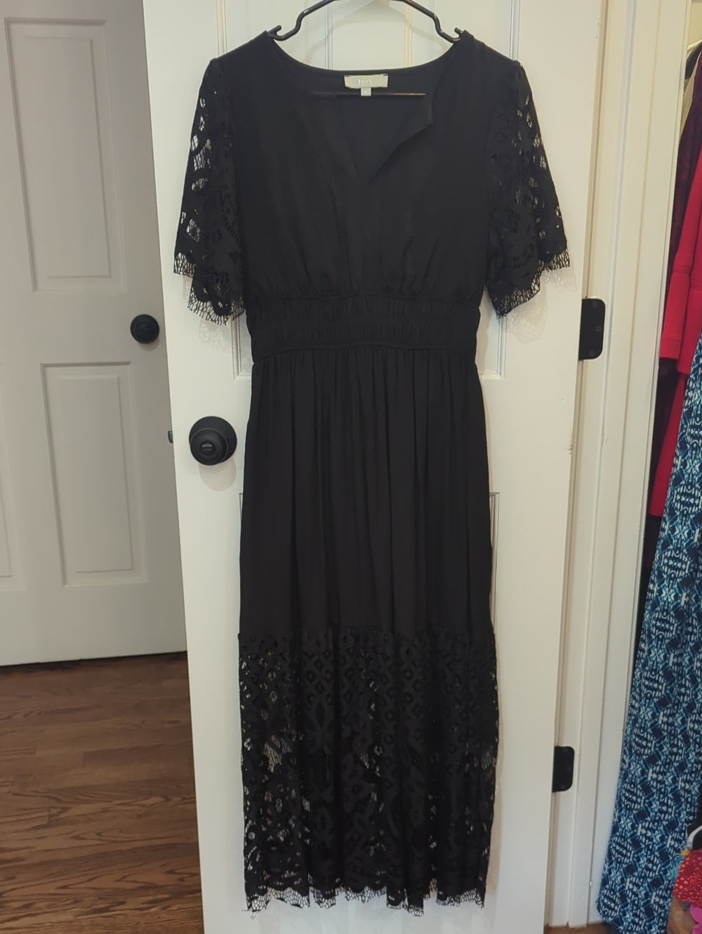 Boutique Black Lace Midi Dress Occasions Medium